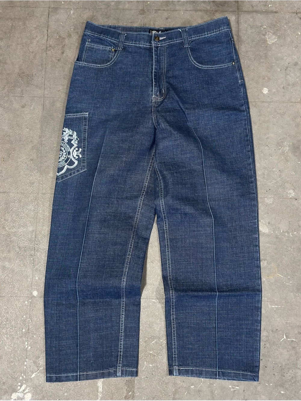Vintage Y2K Southpole Mens Baggy Wide Leg Denim 3 Pocket Jeans Streetwear 36x30